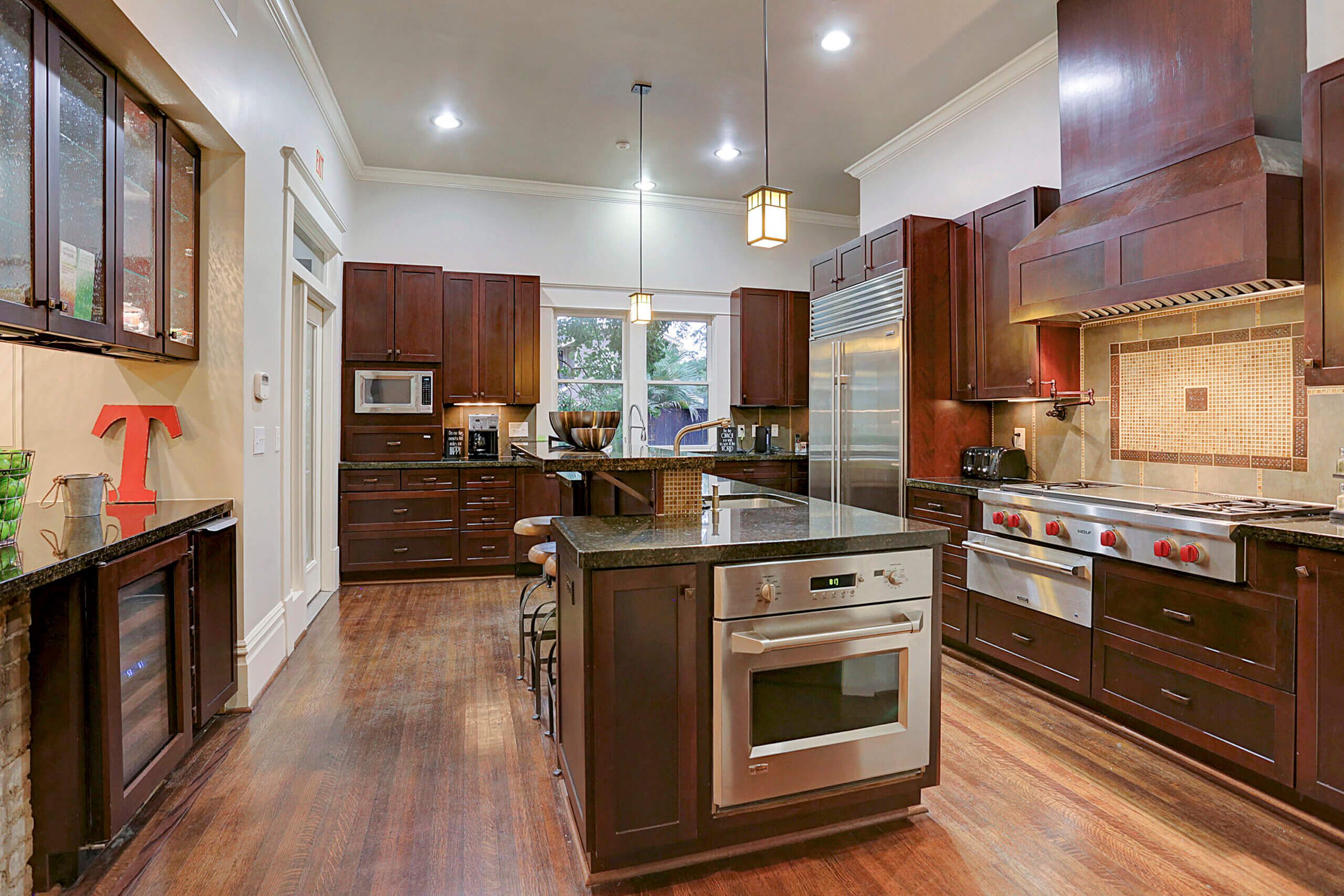 Kitchen at Harvard House men’s supportive living home in Houston Heights