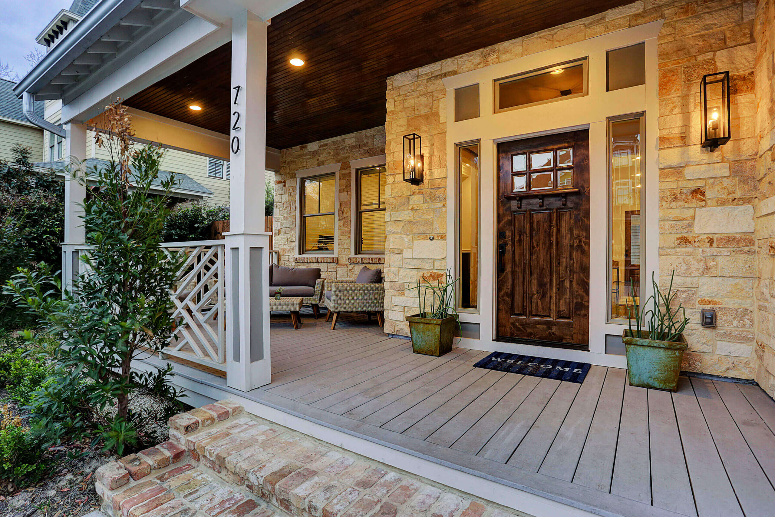 Women’s Sober Living Home Exterior in Houston Heights front exterior of women’s supportive living home in Houston Heights