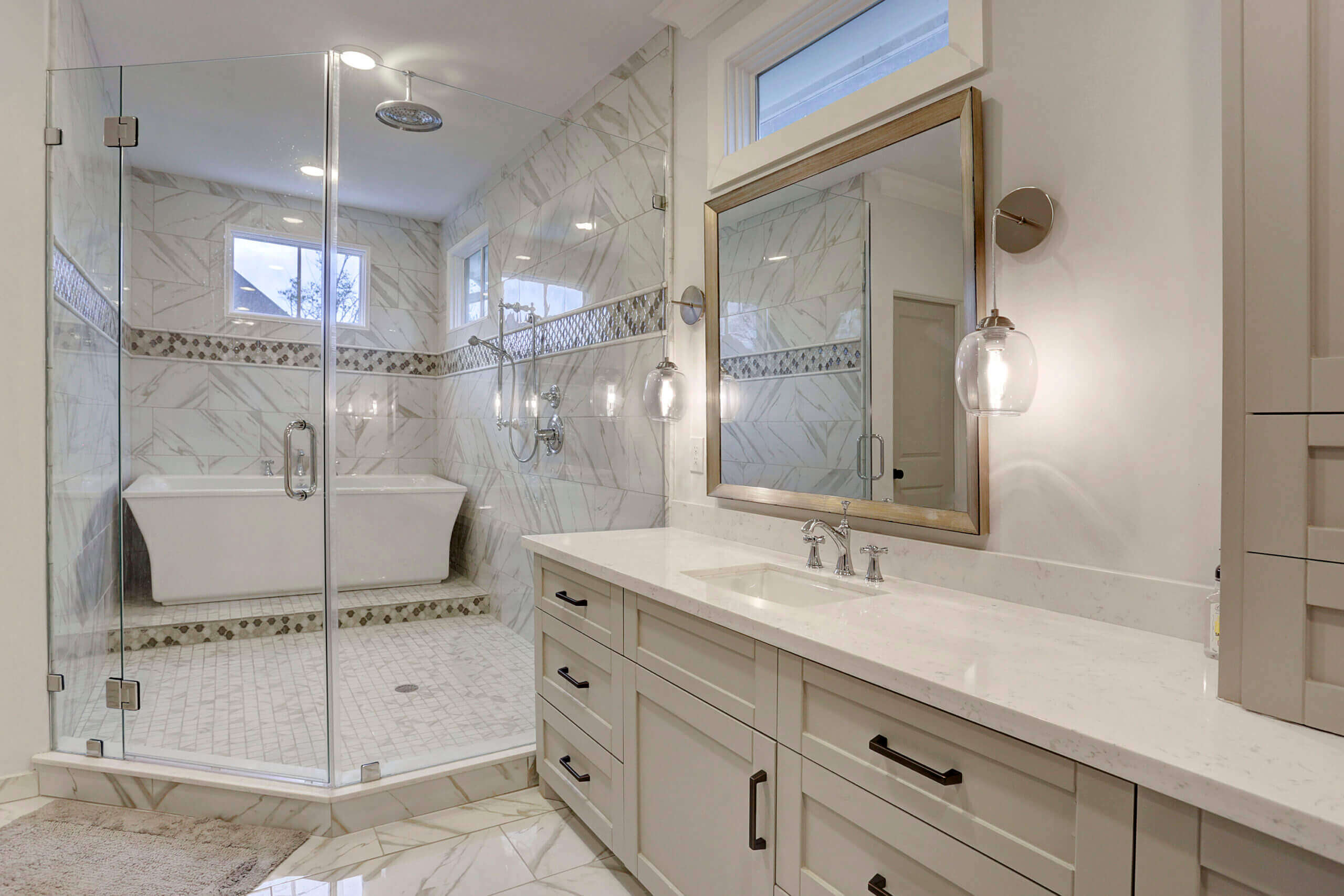 Luxury Bathroom at Women’s Supportive Living Home in Houston Luxury bathroom at women’s supportive living home in Houston Heights